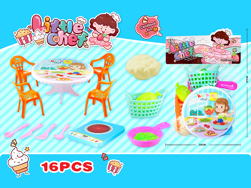 16PCS Tableware Toy Set