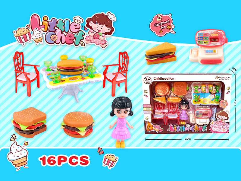 16PCS Tableware Toy Set