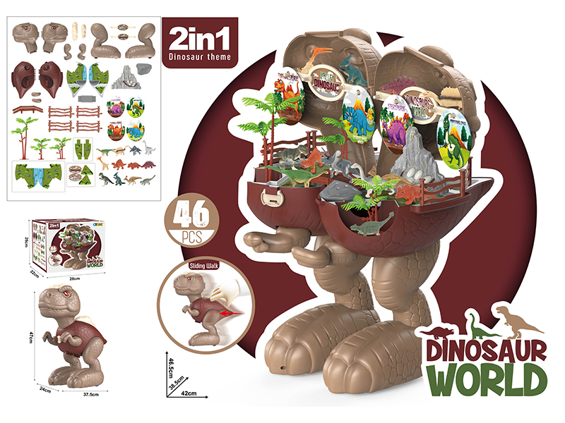 Sliding Walk Tyrannosaurus Rex Dinosaur Set 46pcs