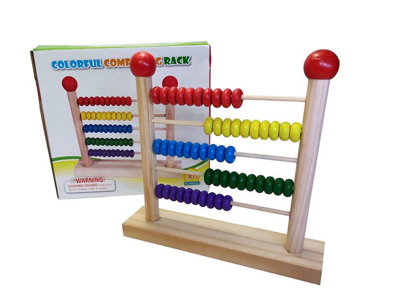 Wooden Abacus Learning Rack