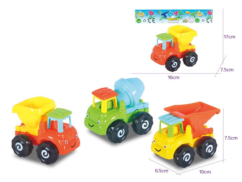 Cartoon Friction Engineering Truck 1pcs