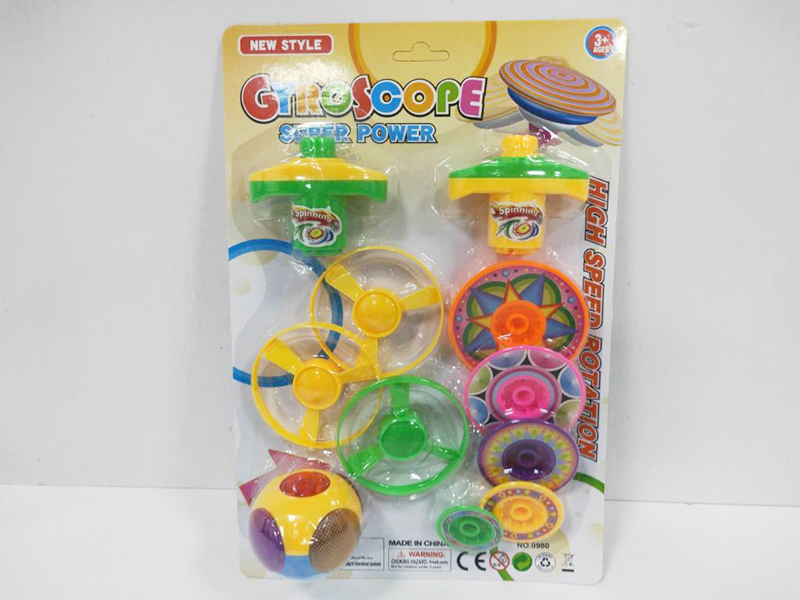 2 Launcher +  5 Stacked Peg-Top + 3 Flying Saucer + Peg-Top