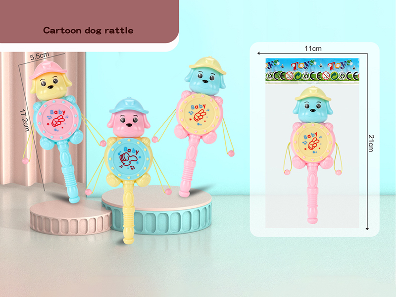 Cartoon Dog Rattle-Drum 1pcs