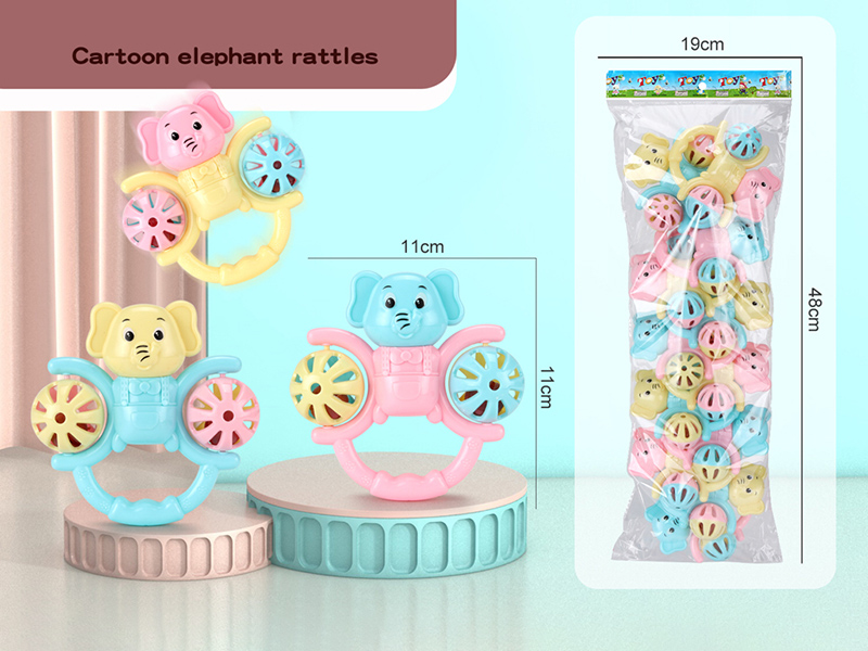 Cartoon Elephant Rattles 12pcs