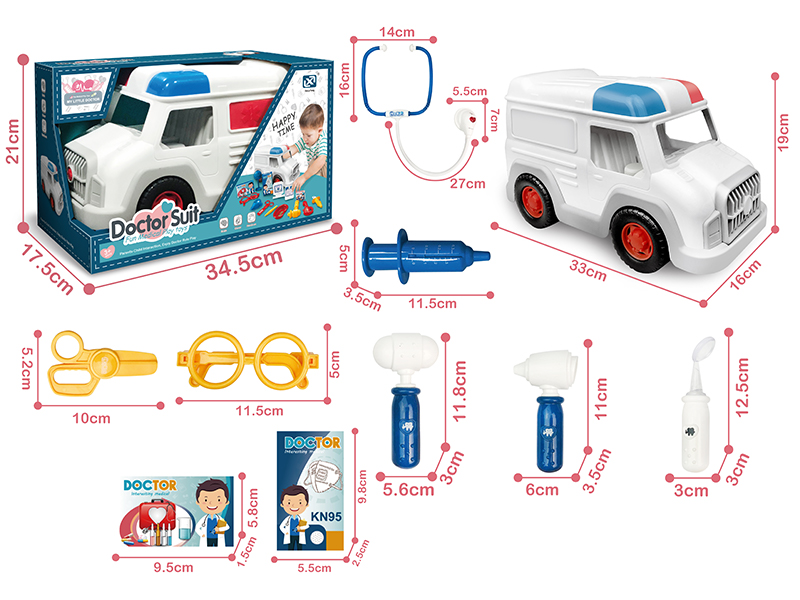 9PCS Medical Equipment Ambulance With Sound And Light