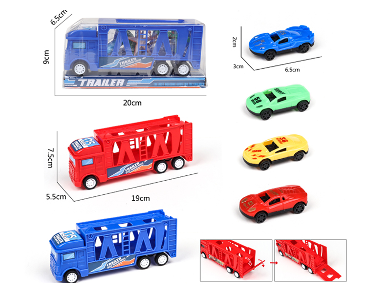 Friction Tractor With Racing Car