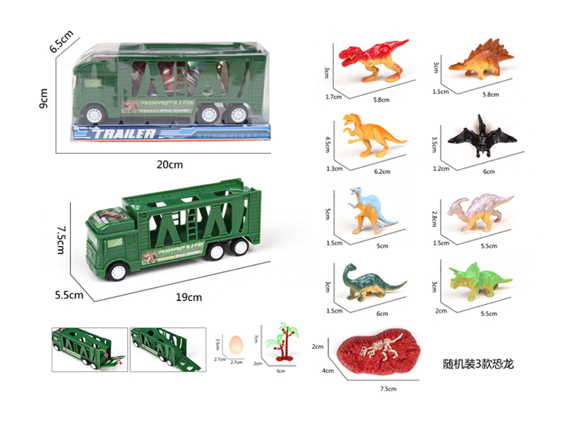 Friction Tractor With Dinosaur