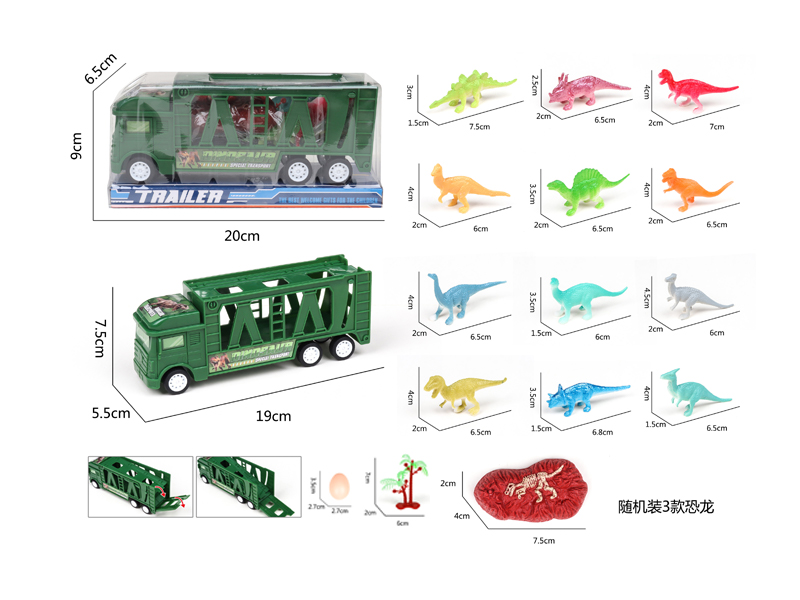 Friction Tractor With Dinosaur