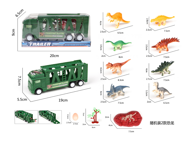 Friction Tractor With Dinosaur