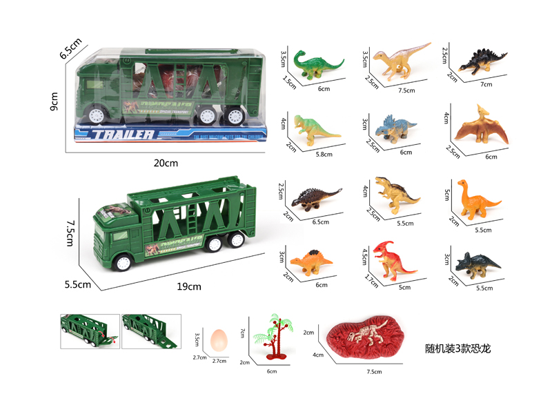 Friction Tractor With Dinosaur