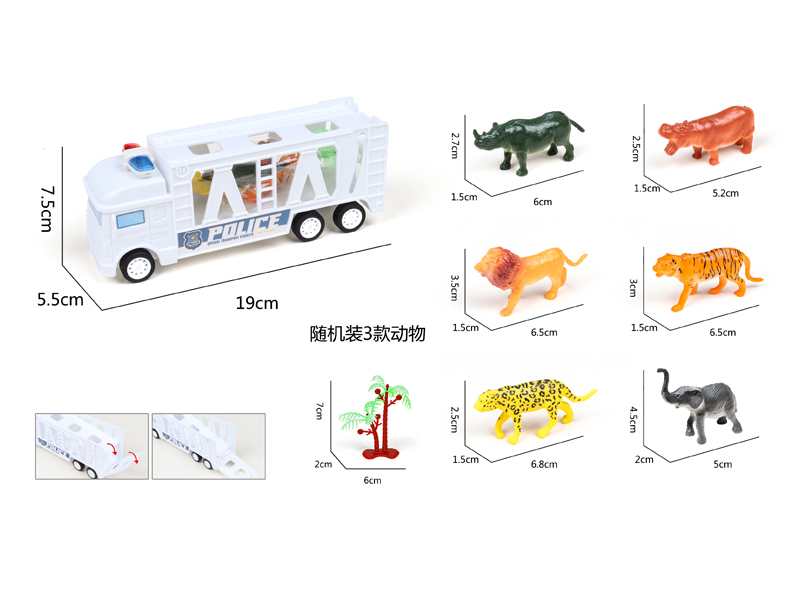 Friction Tractor With Animal