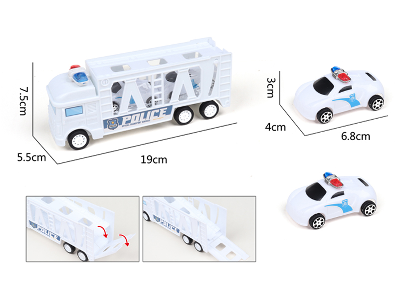 Friction Tractor With Police Car