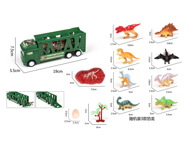 Friction Tractor With Dinosaur