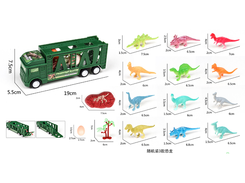 Friction Tractor With Dinosaur