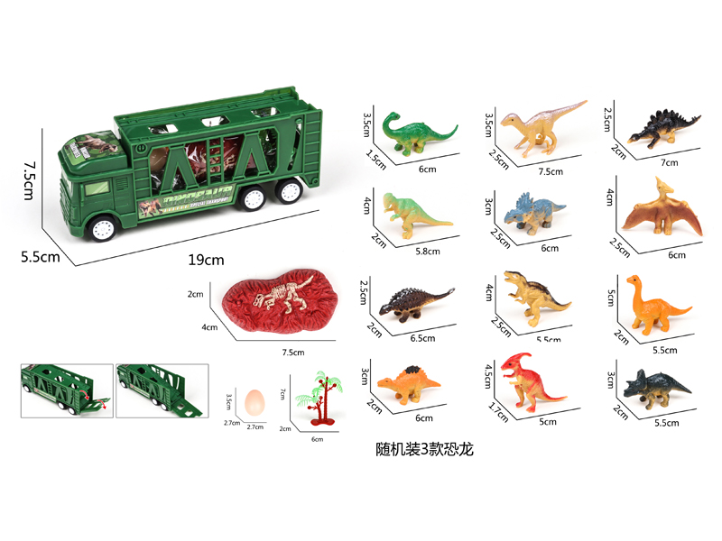 Friction Tractor With Dinosaur