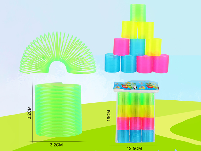 Transparent Four Colors Rainbow Circle 12PCS