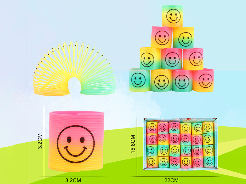 Pad Printing Smiley Face Rainbow Circle 24PCS