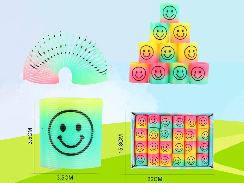 Pad Printing Smiley Face Rainbow Circle 24PCS