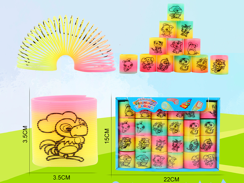 Pad Printing 12 Zodiac Animals Rainbow Circle 48PCS