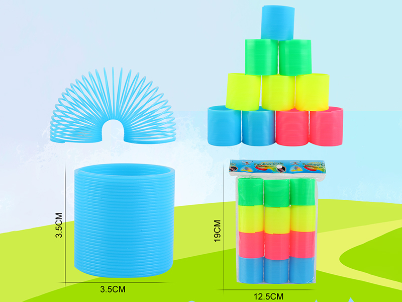 Solid Color Four Colors Rainbow Spring 12PCS