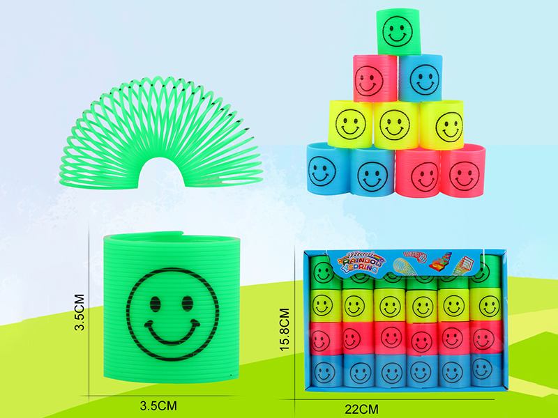 Solid Color Pad Printing Smiley Face Rainbow Circle 48PCS