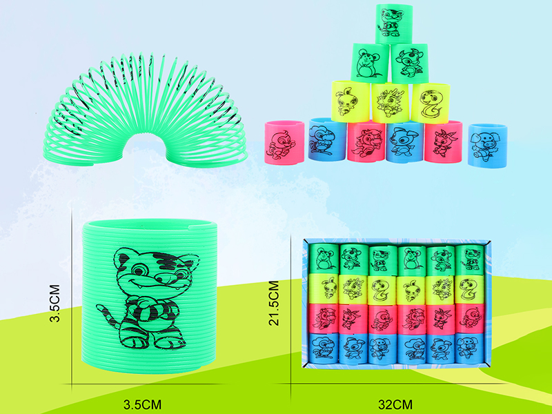 Solid Color Four Colors Pad Printing 12 Zodiac Rainbow Spring 24PCS