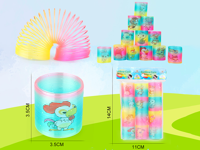 Heat Tranfer Printing 12 Zodiac Animals Rainbow Spring 12PCS