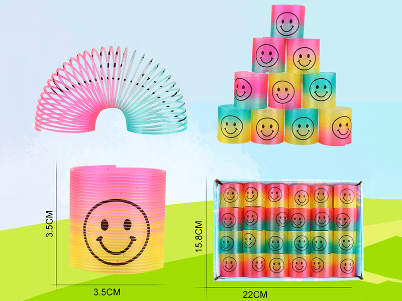 Pad Printing Smiley Face Rainbow Circle 24pcs