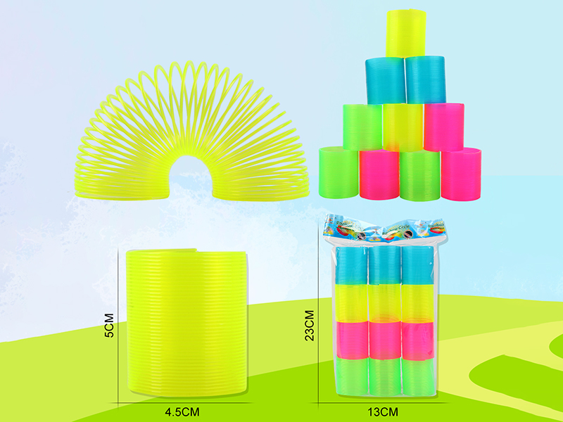 Transparent Four Colors Rainbow Spring 12pcs