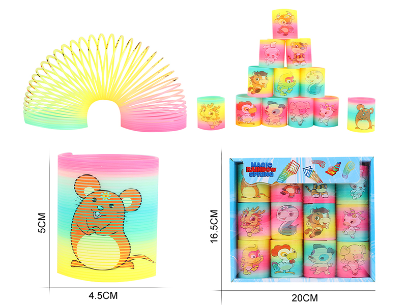 Heat Tranfer Printing 12 Zodiac Animals Rainbow Circle 12PCS