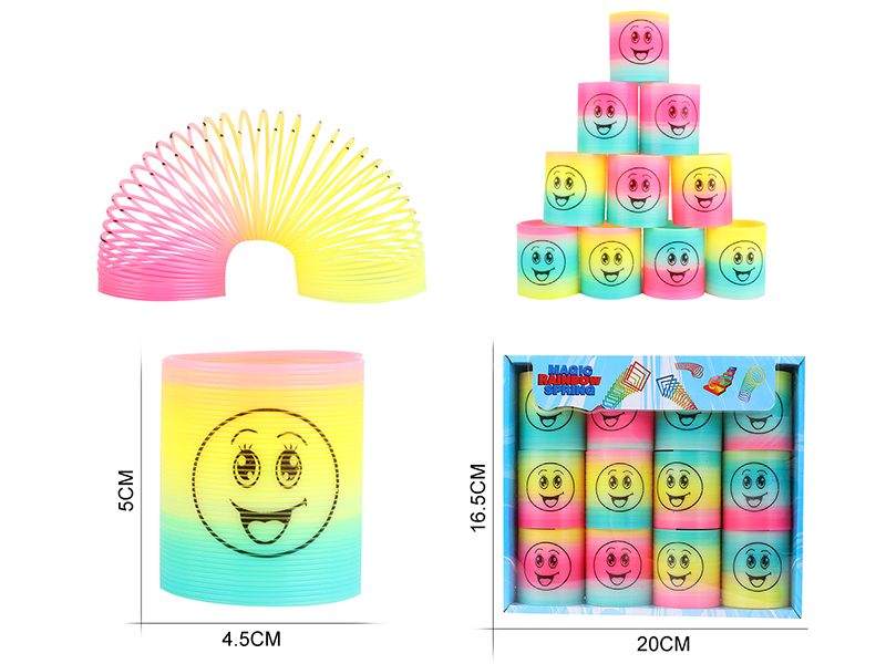 Pad Printing Smiley Face Rainbow Circle 12PCS