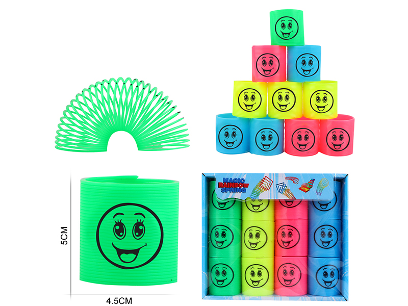 Solid Color Four Colors Pad Printing Smiley Face Rainbow Circle 12PCS