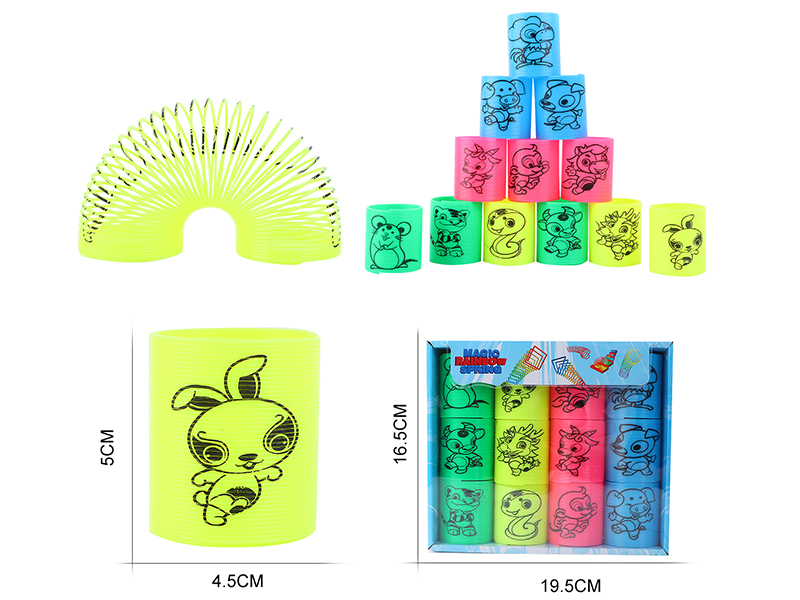 Solid Color Four Colors Pad Printing 12 Zodiac Rainbow Circle 12PCS