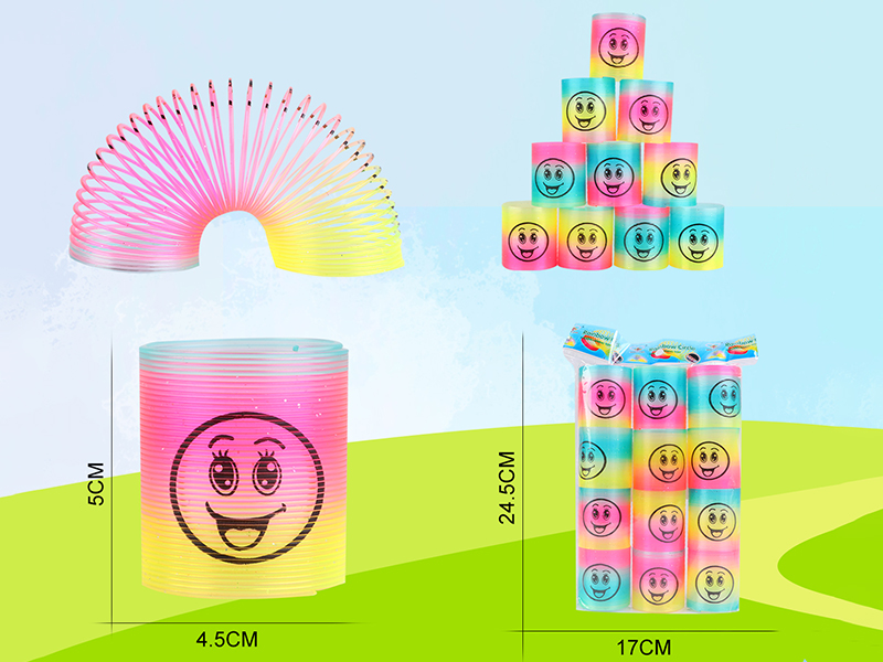 Pad Printing Smiley Face Rainbow Circle 12PCS