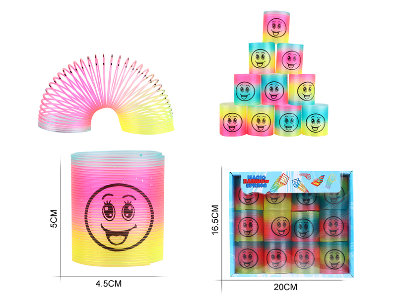 Pad Printing Smiley Face Rainbow Circle 12PCS