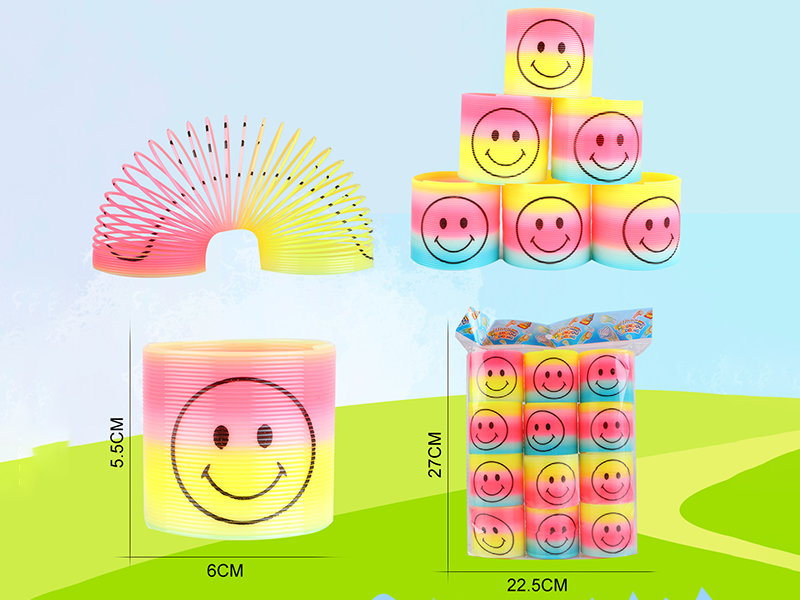 Pad Printing Smiley Face Rainbow Spring 12PCS