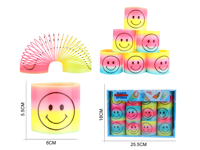 Pad Printing Smiley Face Rainbow Spring 12PCS