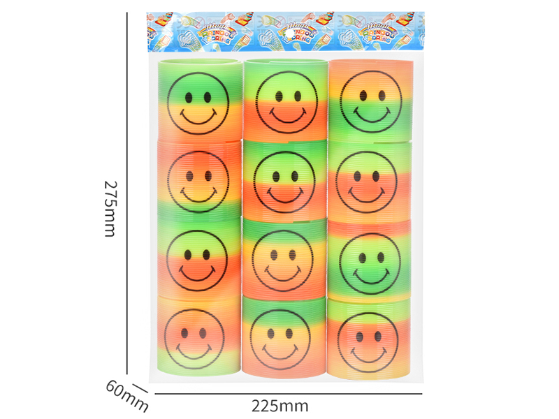 Pad Printing Smiley Face Rainbow Spring 12PCS