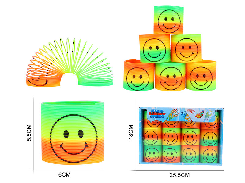 Pad Printing Smiley Face Rainbow Spring 12PCS