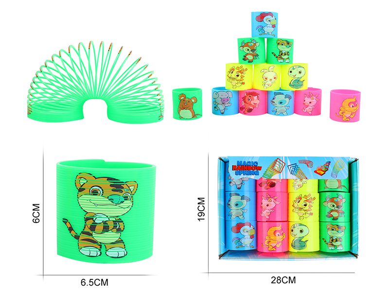 Solid Color  Four Colors Heat Transfer Printing 12 Zodiac Animals Rainbow Circle 12PCS