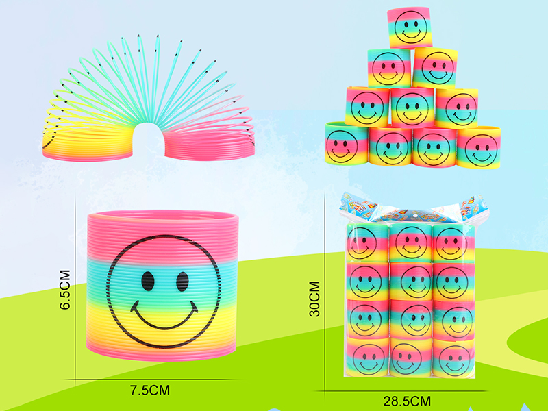 Pad Printing Smiley Face Rainbow Spring 12PCS