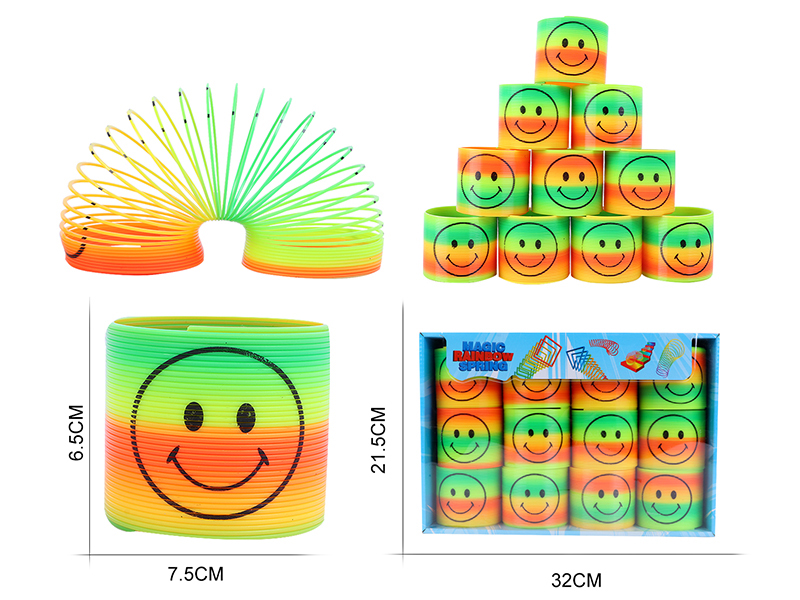 Pad Printing Smiley Face Rainbow Spring 12PCS