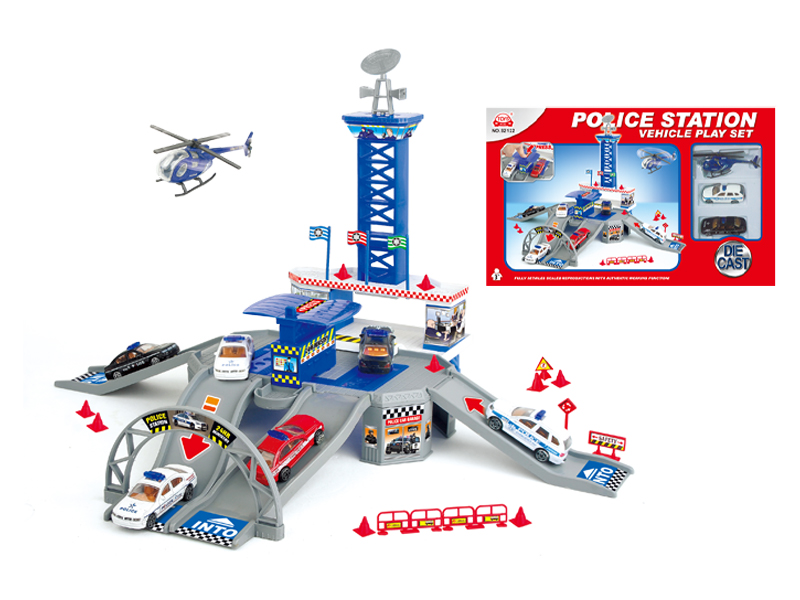 Police Set Track Parking Lot