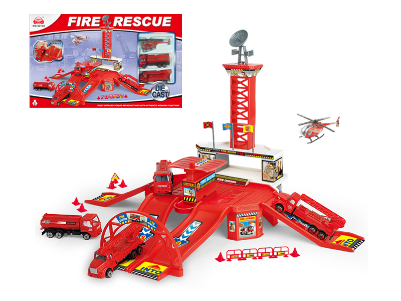 Fire-Fighting Track Parking Lot