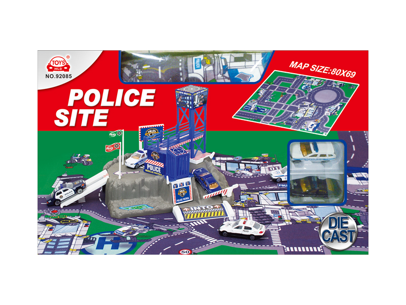 Police Set Track Parking Lot