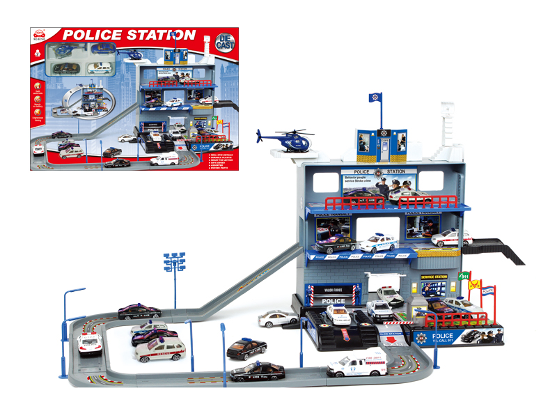 Police Set Track Parking Lot