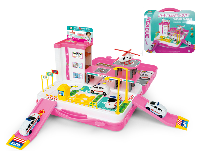 Hospital Set Track Parking Lot