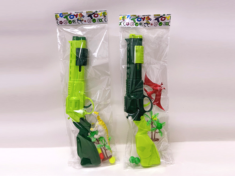 Laifu Ping-Pong Ball Gun With Dinosaurs, Trees