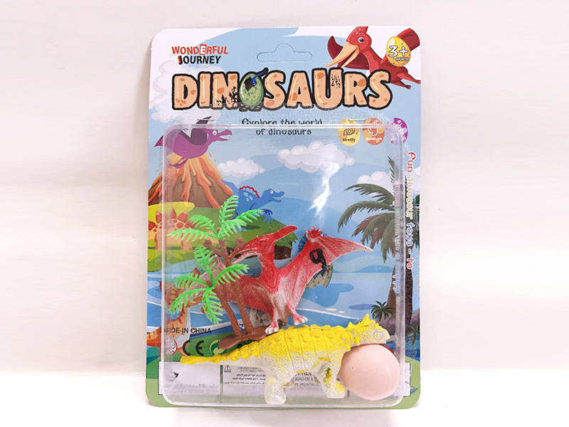 Dinosaur Set With Tree And Egg