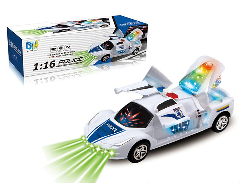 B/O Police Car(Rotating,5 Doors Open,Lights,Music)